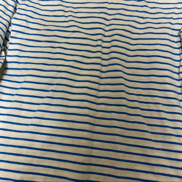 Babaton Blue & White Striped Half Sleeve Top - Size Medium - Picture 6 of 10